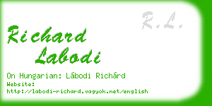 richard labodi business card
