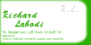 richard labodi business card